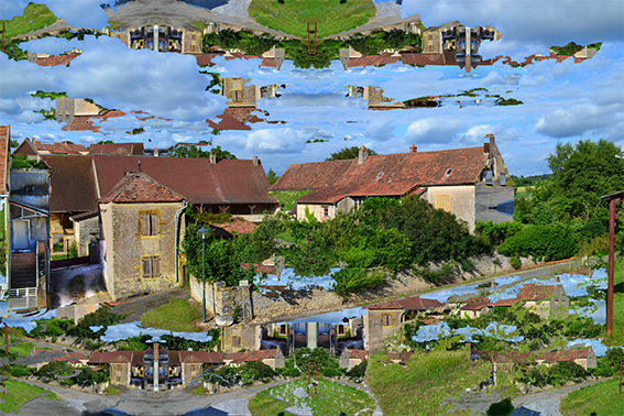 Mitten am Rand des Dorfes, 2023, C-Print, 50 x 80 cm